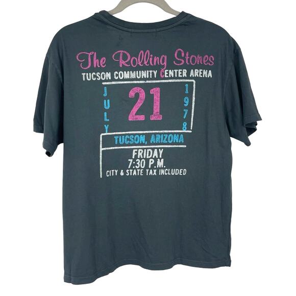 Daydreamer Rolling Stones 78 Ticket Boyfriend Tee Small Vintage Black - Picture 3 of 8